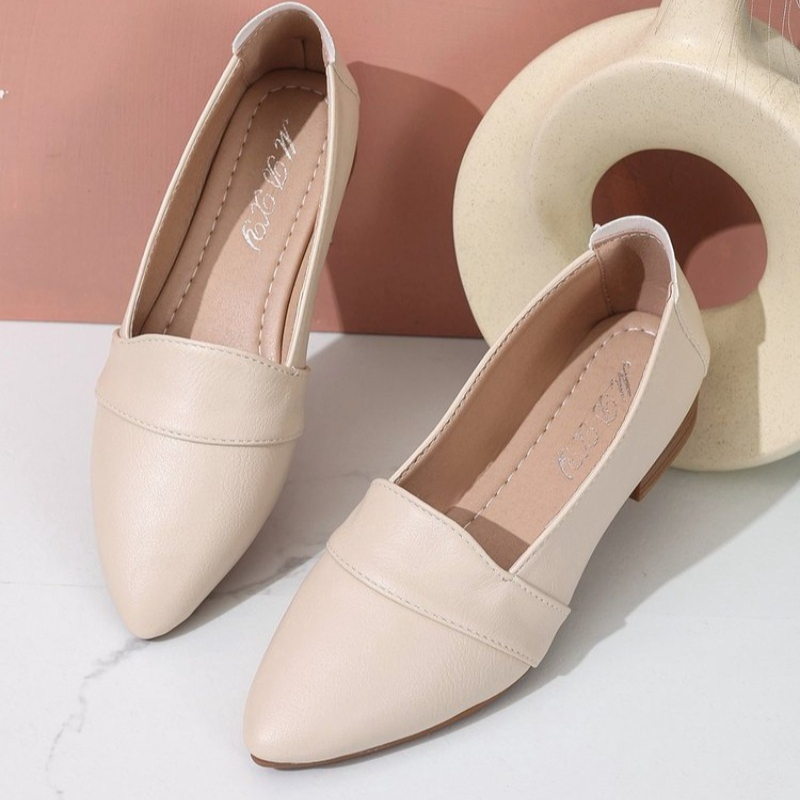 Slip-on schoenen dames, platte - Casual Sandal Leather recensie en prijs