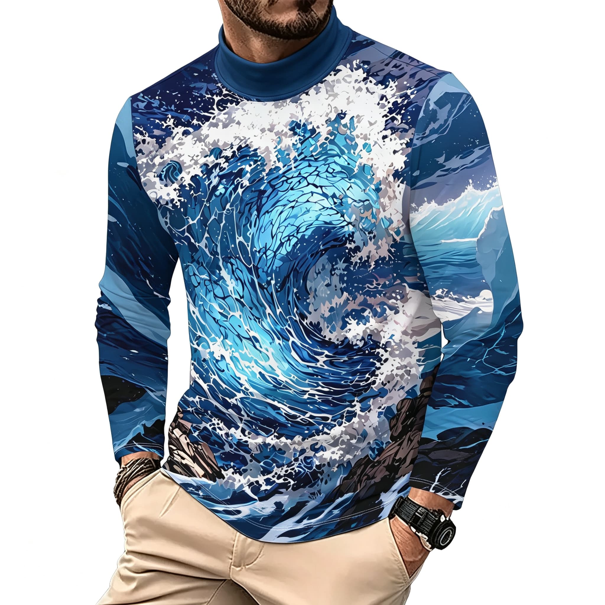 Vintage Ocean Surf Wave Print  - Tee Graphic Print recensie en prijs