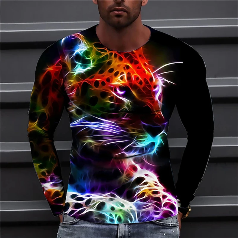 Heren blauw wit tijger drakenp - Tee Graphic Print recensie en prijs