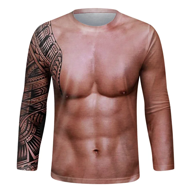 Grappig T-shirt met nepspieren - Tee Graphic Print recensie en prijs