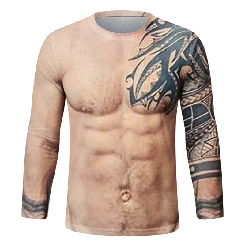 Grappig T-shirt met nepspieren - Tee Graphic Print recensie en prijs